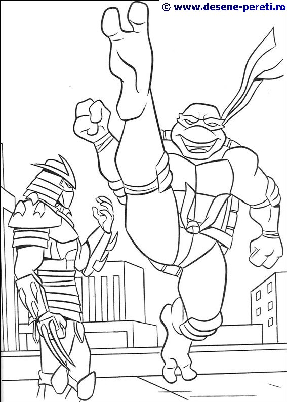 testoasele ninja desene colorat